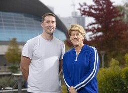 Clare Balding meets olympic swimming coach Steven Tigg