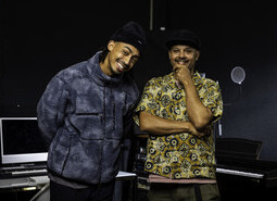 Jordan Stephens (left) reunites with CEO of Audio Active, Adam Joolia