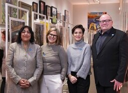 (Left to right) Film director, Gurinder Chadha, Alison Rashley, executive artistic director of Television Workshop, actress, Vicky McClure and Darren Henley, CEO of Arts Council England