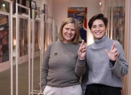 Alison Rashley, executive artistic director of Television Workshop (left) with actress, Vicky McClure 