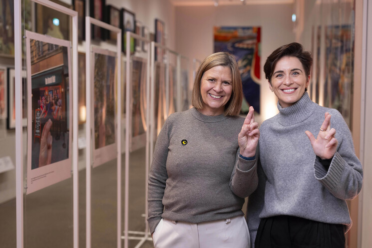 Alison Rashley, executive artistic director of Television Workshop (left) with actress, Vicky McClure 